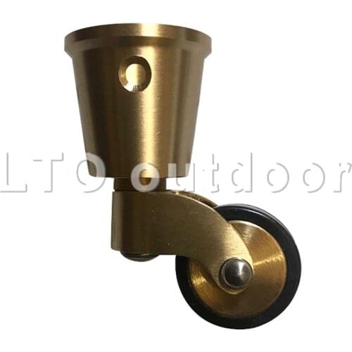 1/4PCS Swivel Caster Wheels Brass Universal Wheel Vintage Round Cup Furniture Legs Caster Wheels For Furniture