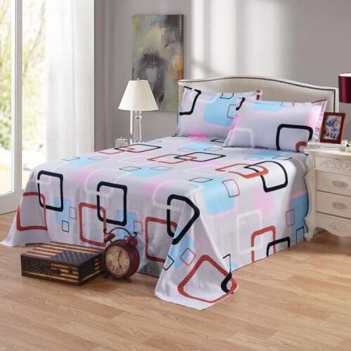 1pc*Bed sheet 2pcs*Pillowcase Plaid Flower Twin Flat Sheets King Pretty Plaid Bed Sheets Queen Bed Lines Bedsheet Bedspread