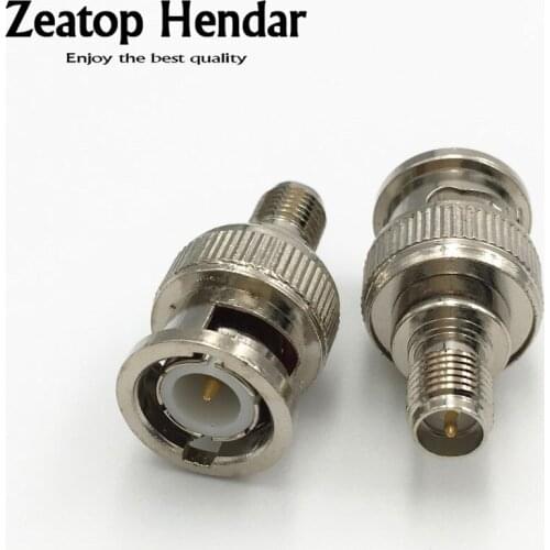 10Pcs Brass BNC Male Jack to RP SMA Female Plug RF Straight Coaxial Adapter Nickel Plated Connector