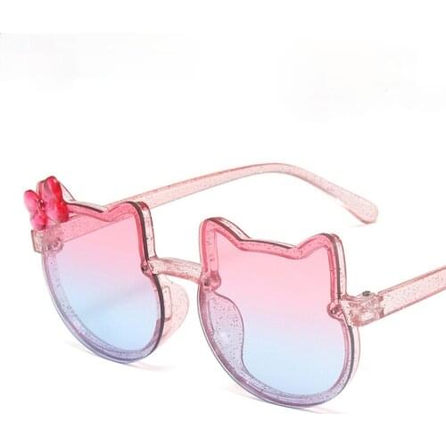 100pcs,Cute Cat Ears Childrens Sunglasses with Colorful Bows Shiny Bright Sunglasses for Boys and Girls Fashion Selfie Glasses