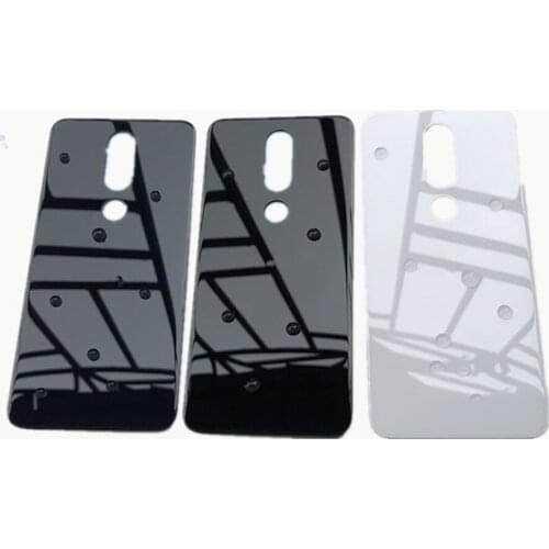 100% glass For Nokia 6.1 Plus / for Nokia X6 Back Battery Cover Glass door case Replacement Repair Spare Parts