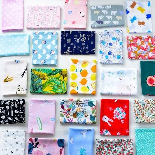 50*140cm Quality Viscose Poplin Fabric Vintage Geometric Floral Birds Bohemian Patchwork Rayon Material Wholesale