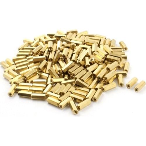 500pcs Hex Female to Female M2x9mm brass standoff spacer Hexagonal Stud Spacer Hollow Pillars L=9MM