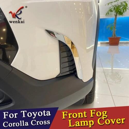 ABS Chrome Front Bumper Foglamp Cover Trim For Toyota Corolla Cross 2020 2021 Car Accessories