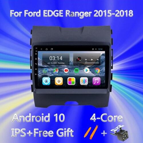 Android 10.0 2Din Car Radio Multimedia Player For Ford EDGE Ranger 2015 2016 2017 2018 Rear View Camera SWC TMPS Carplay WIFI BT