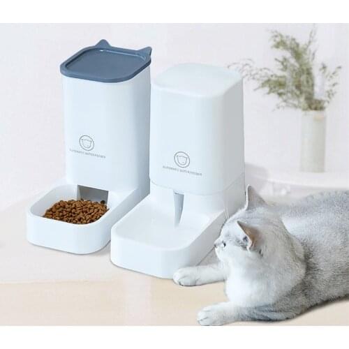 Pet Automatic Feeder for Dog Cat Water Dispenser Fountain Safety 2.1kg/3.8L Dog Cat Feeding Bowl water food Container Pet bowl