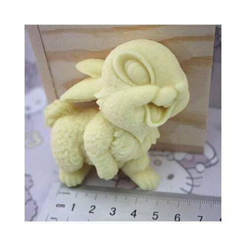 White Rabbit shape Silicone mold handmade soap candle mold Chocolate Fondant cake mould Baking mold DIY tools