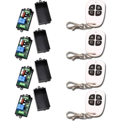 Wireless Remote Control Switch AC 110V 1CH 10A Relay Receiver AC 220V RF Remote Control Switch System 315Mhz/433Mhz