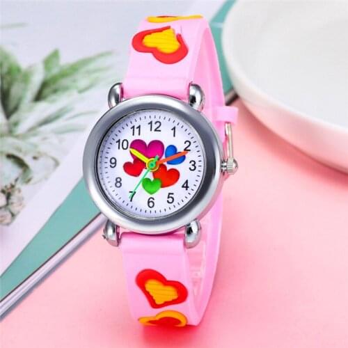 2020 Dropshipping Childrens Watch 3D Cartoon Love Silicone Strap Life Waterproof Sports Watches for Boys Girls Kids Clock Toy