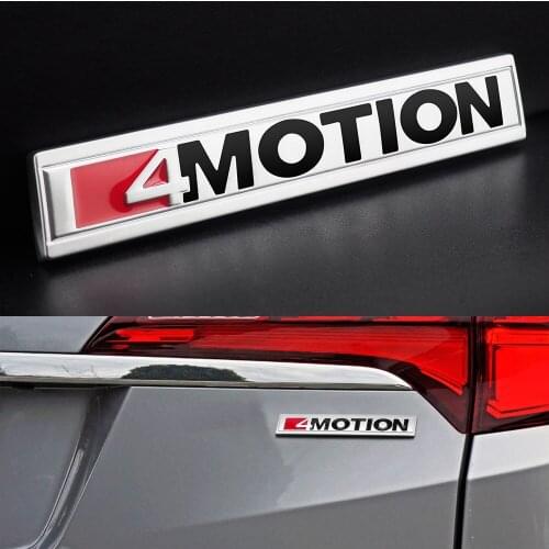 For Volkswagen Polo Passat B5 B6 B7 T4 T5 Golf 4 5 6 7 VW Tiguan Jetta Car Styling 4MOTION Metal Logo Back Ttunk Sticker Decals