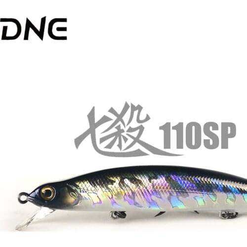 DNE QISHA 110SP Suspending Jerkbait 110mm/13g Minnow Lure Tungsten Weight System Jerk Bait Wobbler For Bass Pike Fishing