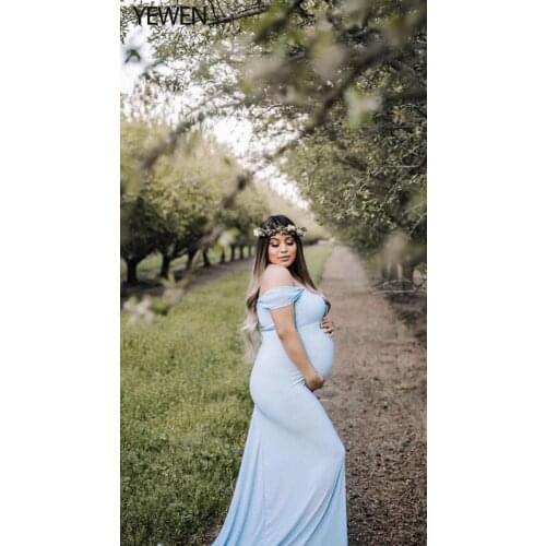 Elegant Maternity Fitted Mermaid Maternity Gown for Baby Shower Ladies Maternity Photography Dress Plus Size Custom Colors