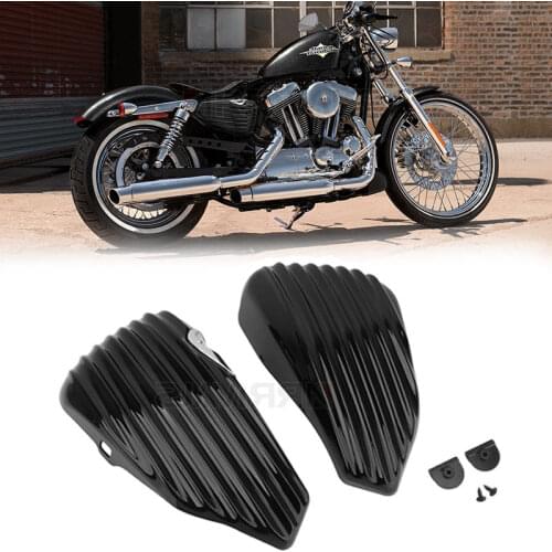Motorcycle Cover Covers Side Frame Guard / Side Battery Cover Cap For Harley Sportster 883 1200 XL 2004-2013