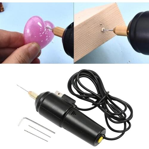 Mini Electric Drill Handheld Drill With 5V USB Fit Epoxy Resin Jewelry Making DIY Wood Craft Jewelry Tools