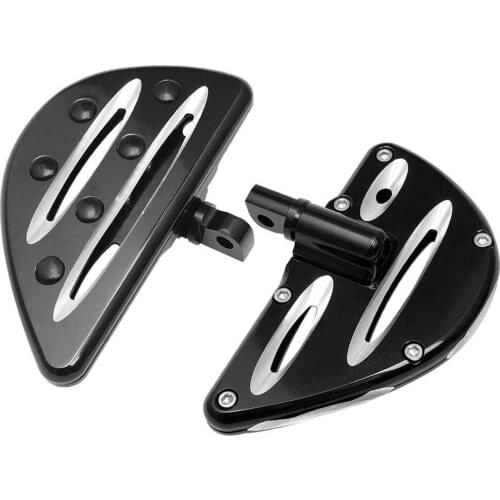 Motorcycle Front Foot Pegs Black Footrest Passenger Footboard Pedal for Touring FLH Road King Dyna Sportster XL 1200