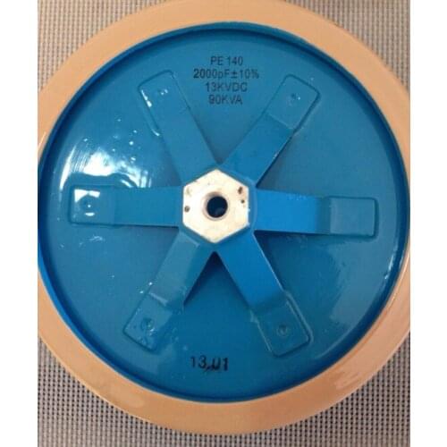 PE140 2000PF 13KV 90KVA high frequency machine high frequency six claw plate type high voltage ceramic porcelain capacitor