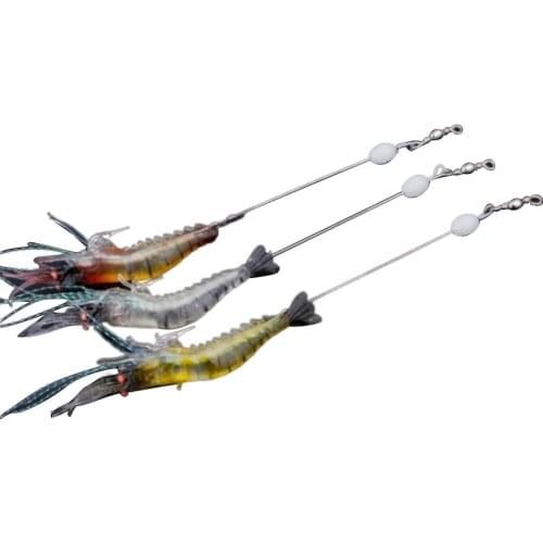 1pc 9.5cm Fishing Lure Luminous Crawfish Bait Shrimp With Sharp Hooks Simulation Saltwater Lure Tackle Tool Random Color