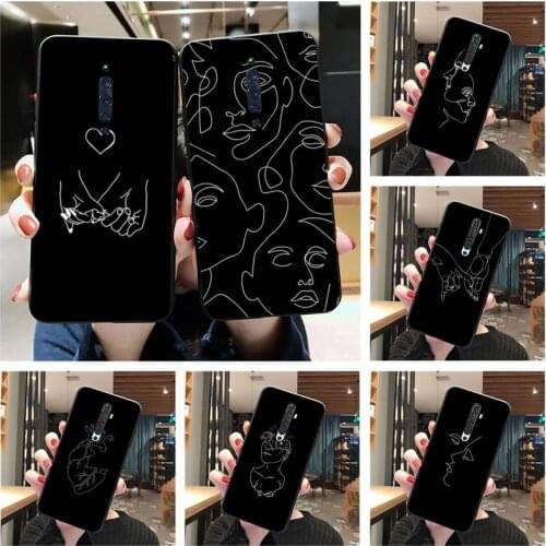 Simple Lover Hand Line Phone Case For Oppo A5 A9 2020 Reno2 z Renoace 3pro A73S A71 F11