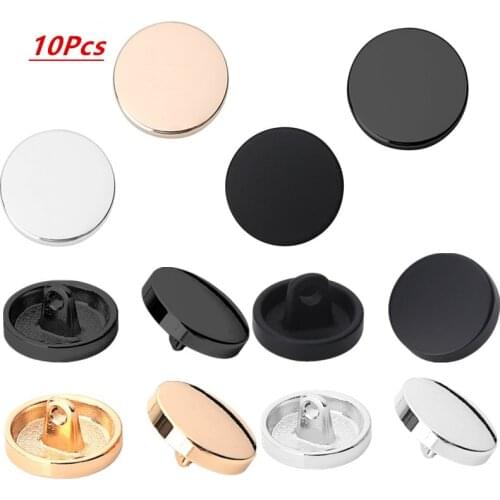 10pcs Sewing accessories metal decorative buttons Round Flat Buttons For Shirt Jacket Coat Suit Trousers Blazer clothing bouton