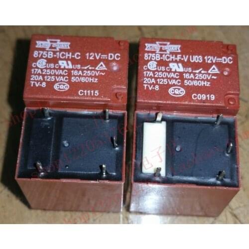 Relay 875B-1CH-C 875B-1CH-F-V 12VDC 22F-1C-12V-17A
