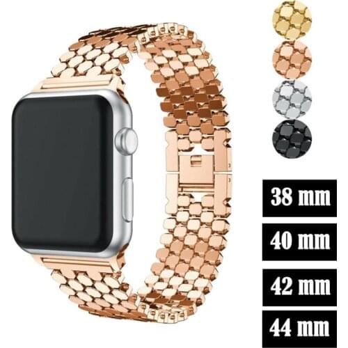 Stainless steel Band strap for Apple Watch Series 6 SE 5 4 3 2 38MM 42MM Replacement Strap For iwatch 40 44MM Watch Accessories