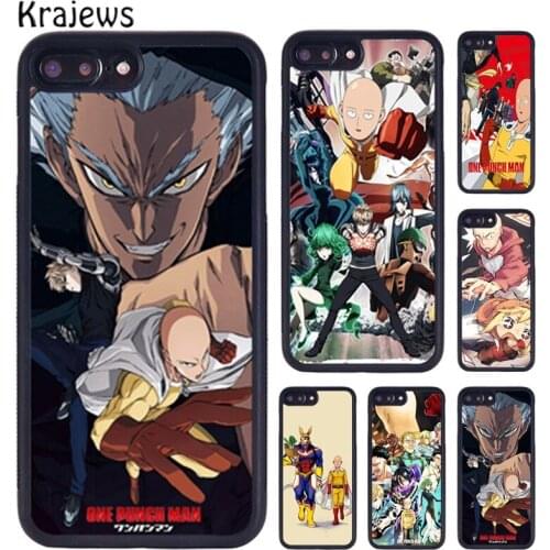 Krajews One Punch Man Season 2 Rubber Phone Case For iPhone X XR XS 11 12 Pro MAX 5 6 6S 7 8 Plus Samsung Galaxy S7 S8 S9 S10