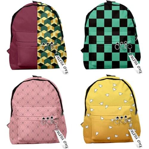 Anime Demon Slayer Kimetsu no Yaiba Cosplay Backpack Unisex Fashion Canvas Bag Travel Laptop School Backpack