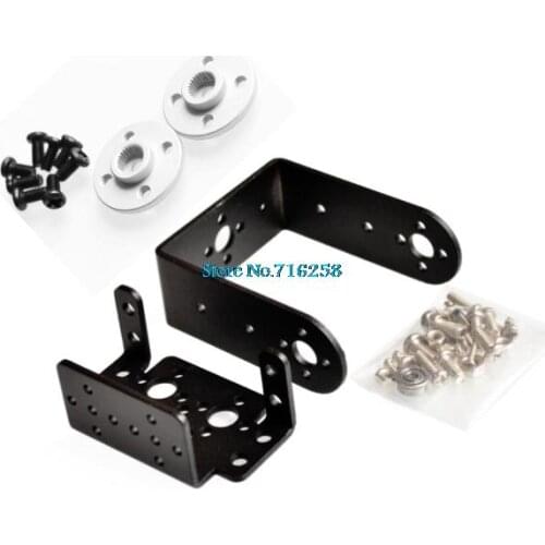 1set 2 DOF Short Pan And Tilt Servos Bracket Sensor Mount Kit For Compatible MG995 Wholesale Retail