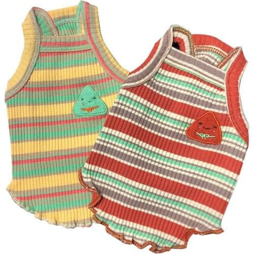 Spring/summerSling 2021 new cotton super elastic pet small sling with cute time dog vest cat vest