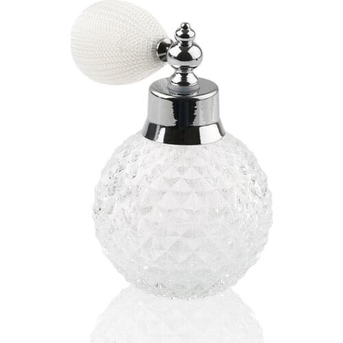 100ml White Vintage Crystal Perfume Bottle Spray Atomizer Glass Bottle Lady Gift