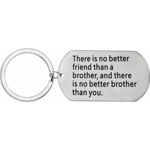 12PC There Is No Better Friend Than A Brother And There Is No Better Brother Than You Keyrings Stainless Steel Friendship Gifts