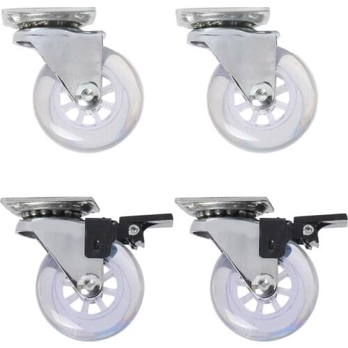 2/3 Inch 360 Degree Swivel Caster Wheels Heavy Duty Caster Wheels With Top Plate No Noise Wheels For Carts Workbench wheels