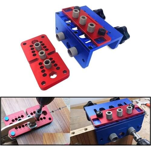 3 In 1 Woodworking Puncher Locator High Precision Dowelling Jig with Metric Dowel Holes Woodworking Joinery Tools