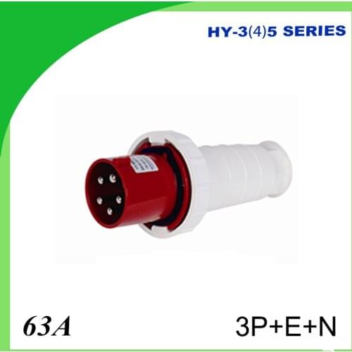 63A waterproof industrial plug IP44 3P+E+N voltage 240V~415V Plug , socket and connector