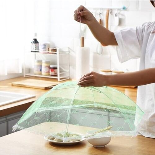 67cm Kitchen Vogue Lace Mesh Screen Protect Cover Collapsible Umbrella Tents Dome Fly Picnic Mesh folding Food Cover