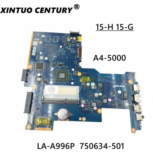750634-601 750634-001 750634-501 Laptop Motherboard for HP 15-H 15-G series ZS051 LA-A996P a4-5000 REV 1.0 main board