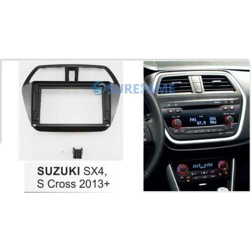 9 inch Car Fascia Radio Panel for SUZUKI SX4, S Cross 2013+ Dash Kit Install Facia Console Bezel Adapter 9inch Plate Trim Cover