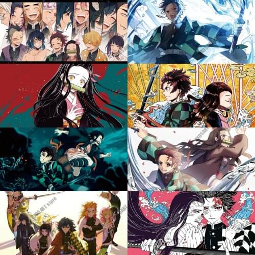 Diamond Painting Anime Demon Slayer Diamond Embroidery Full Square&Round Mosaic Cross Stitch Kits Home Decoration Gift