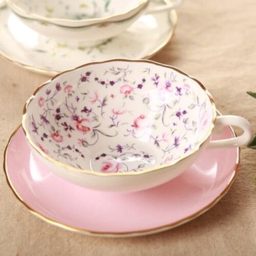 English Afternoon Tea High-Grade Bone China Coffee Cup And Saucer Japanese Style Cup European cup Free Shipping