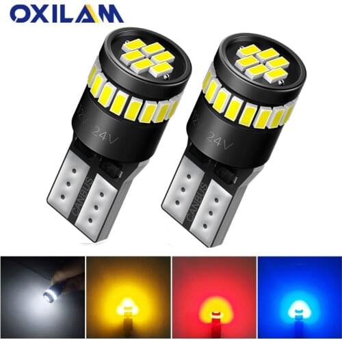 AUXITO 2x W5W T10 LED Canbus Car Clearance Parking Lights Bulb 194 168 Interior Auto Lamp 3014 SMD 6000k White Red Yellow Blue