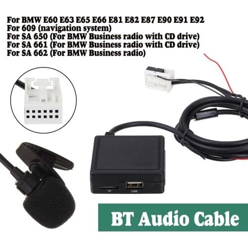 Car Bluetooth Module for BMW E60 E63 E65 E66 E81 E82 E87 E90 bluetooth 5.0 /SD/MIC/USB/Aux 5 Mode input Audio Receiver
