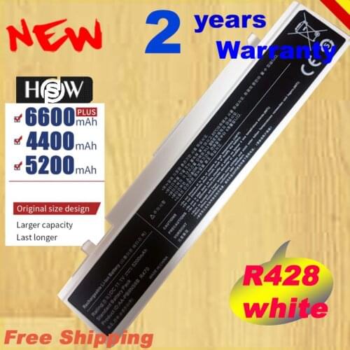 White R428 for SAMSUNG R540 R530 RV520 R528 RV511 NP300 R525 R425 RC530 R580 AA-PB9NC6W AA-PB9NC6B battery