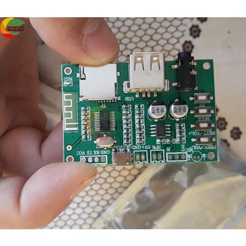 BT201 Bluetooth 5.0 Amplifier Board Player Module Support TF Card U Disk Lossless Power Amplifier Sound Board AUX