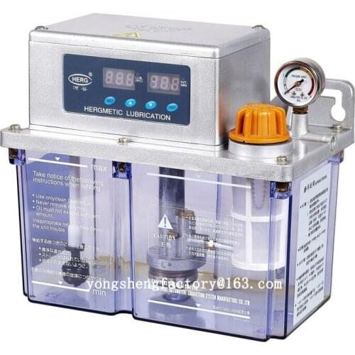 Electric lubrication oil pump gear lubricator cnc machine lubricating unit pressure switch ready 4L 220V HERG TZ2232-410X