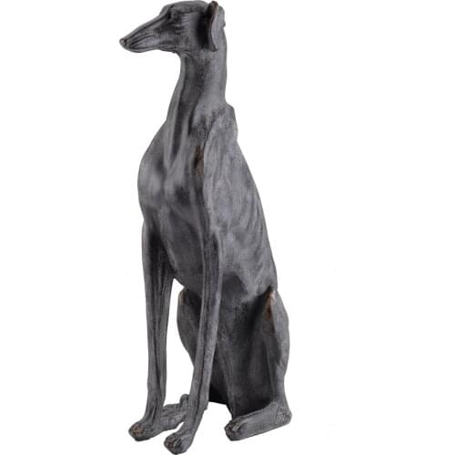 FRENCH ANTIQUE GREYHOUND STATUE DECORATION DOG ART SCULPTURE RESIN CRAFTS HOME DECORATION COFFEE BAR ORNAMENT 30 INCHES R2611