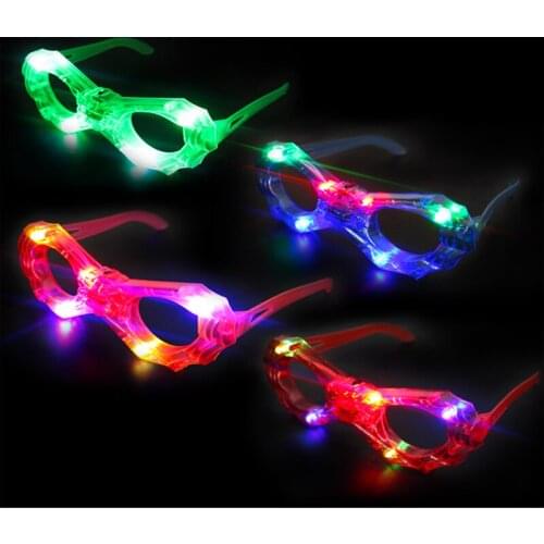 Flashing Light up Glowing Glasses New Christmas Halloween LED Party Glasses Supplies Glow In The Dark In Toys Neon Rave Party