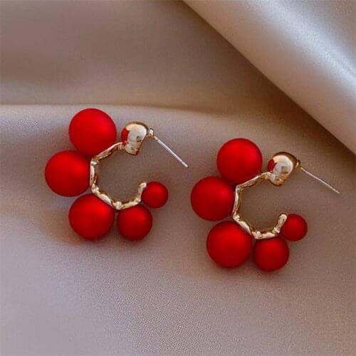Metal Inlaid Pearl Earrings Fashion Earrings Jewelry For Woman Elegant Celebrity New Luxury Wedding Party