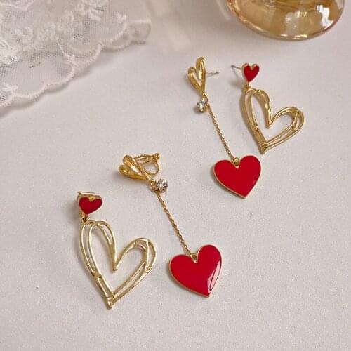 Fashion Simple Loves Pendant Earrings Quality Drop Earrings for Girls Women Gift Lovely Jewelry