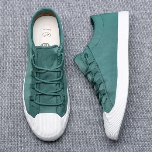 2021 New Style Canvas Simple Sneakers Mens Autumn Breathable Trendy Vulcanize Shoes Korean Fashion All-match Casual Loafers