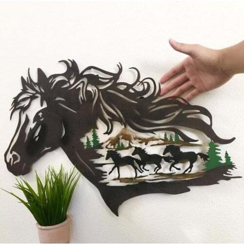 Wall Art Horse Head Silhouette Bar Hotel Sculpture Decoration Animal Artwork